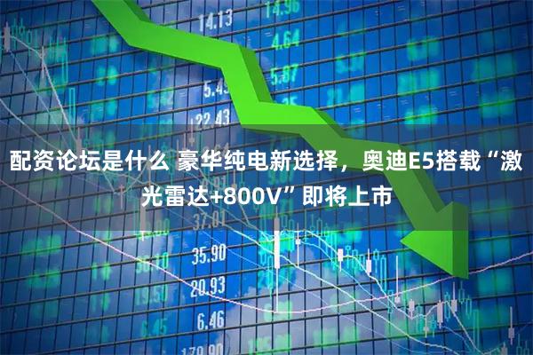 配资论坛是什么 豪华纯电新选择，奥迪E5搭载“激光雷达+800V”即将上市